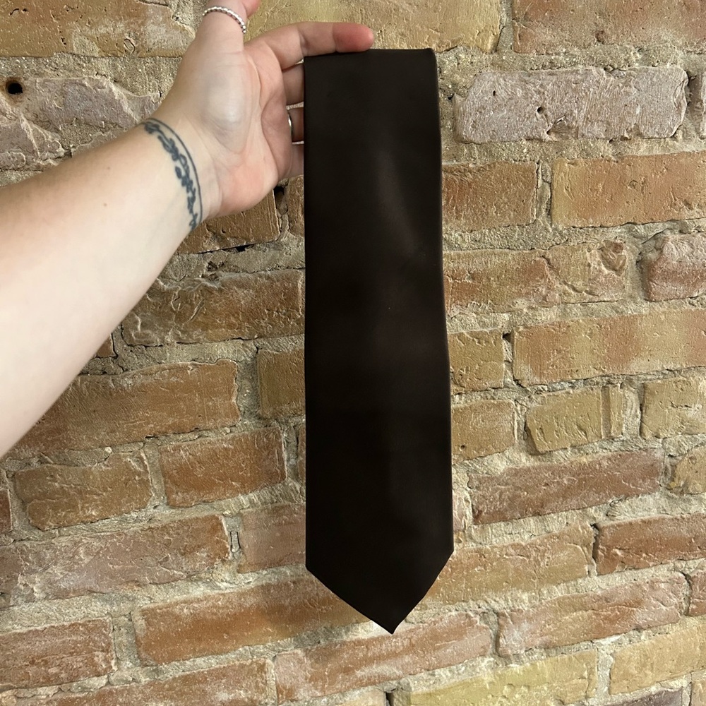 Vintage Chocolate Brown Christian Dior Tie